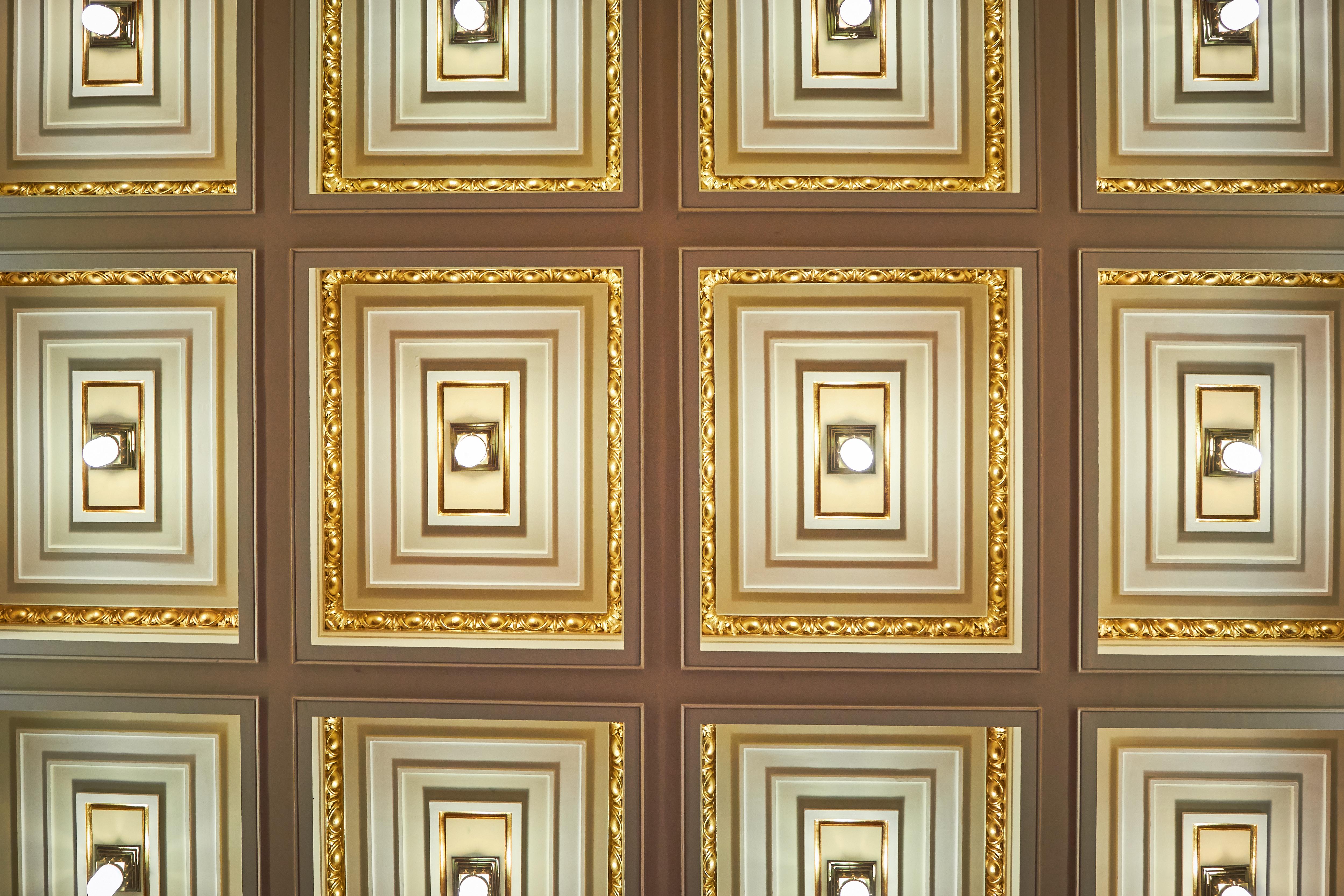 فندق أمباسادور زلاتا هوسا براغ المظهر الخارجي الصورة Ceiling of the ballroom