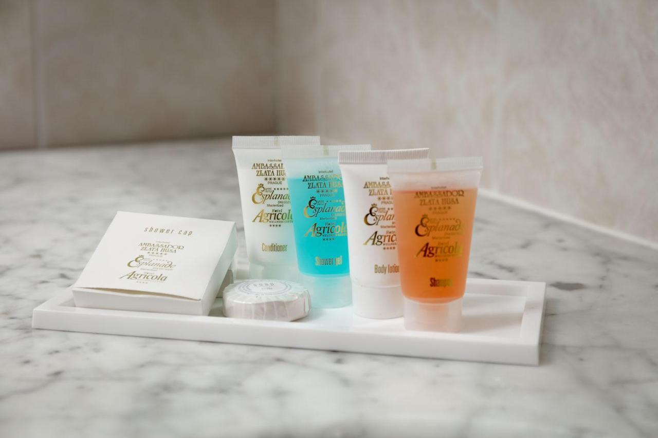 فندق أمباسادور زلاتا هوسا براغ المظهر الخارجي الصورة A selection of toiletries